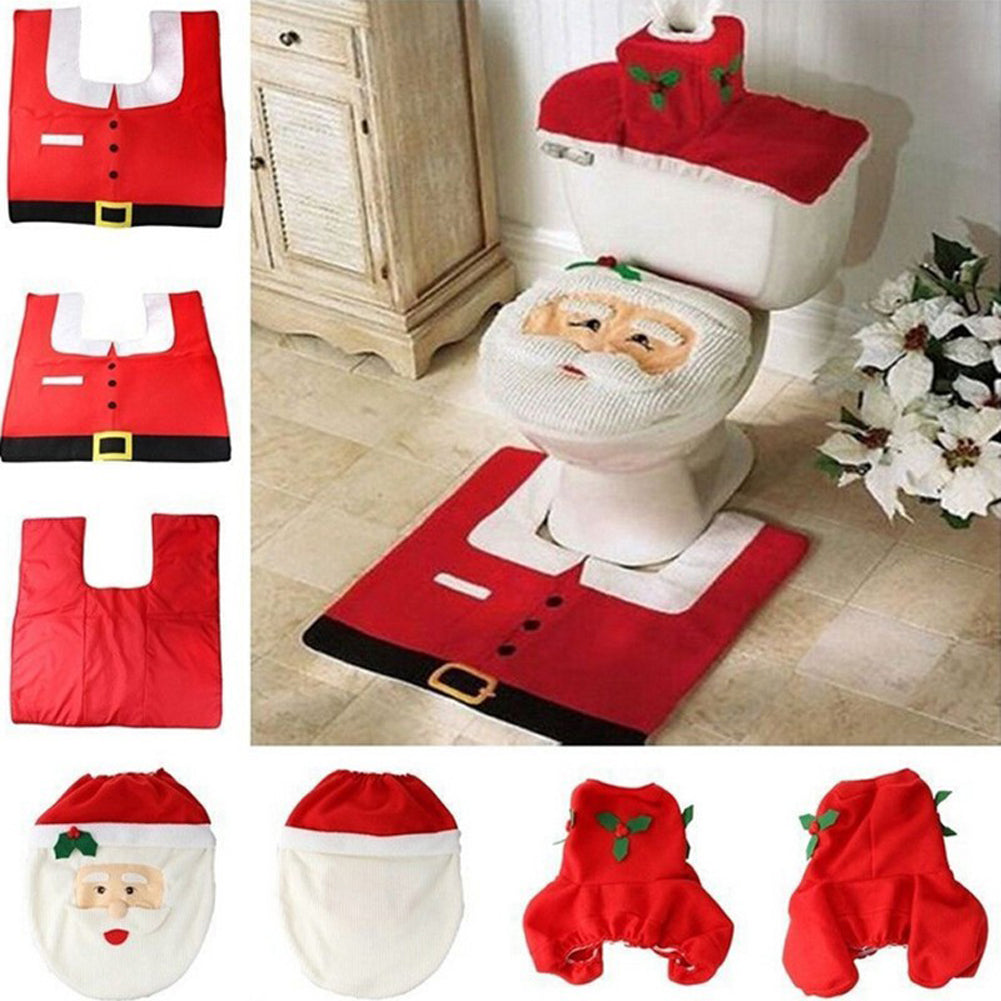 Festliche Weihnachtsmann Badezimmermatte – Weiche Antirutsch-Badezimmermatte für Sicherheit und Komfort 3