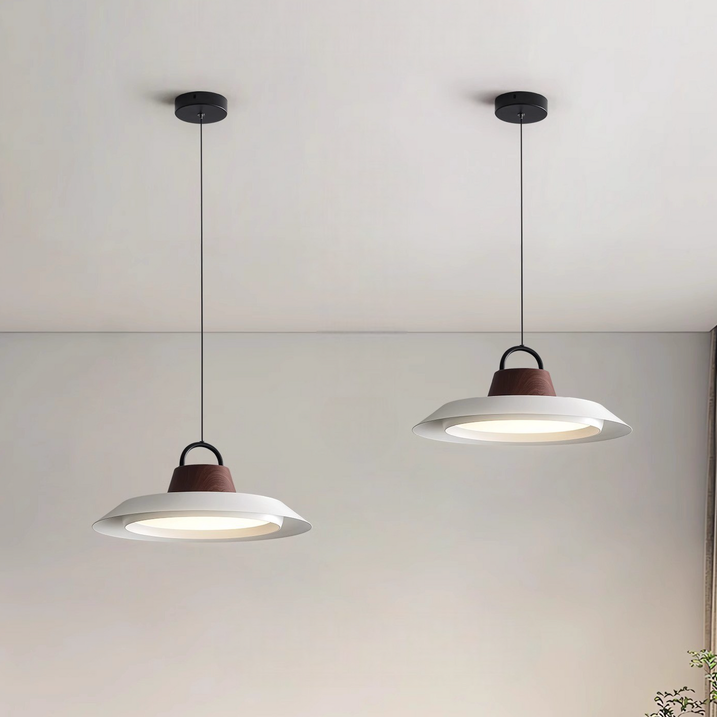 Fidelight | Skandinavische Pendelleuchte aus Holz/Metall für elegantes Esszimmer 2