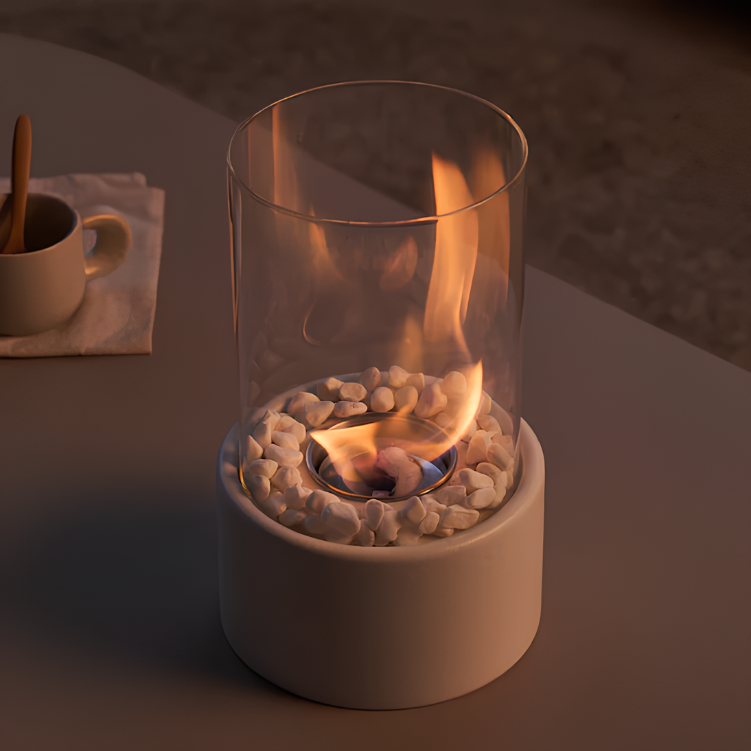 Flammen-Öllampe aus Glas – Umweltfreundliche Öl Lampe für Innen- und Außenbereiche, Zeitloses Design 1