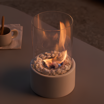Flammen-Öllampe aus Glas – Umweltfreundliche Öl Lampe für Innen- und Außenbereiche, Zeitloses Design 1