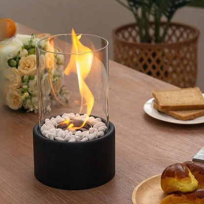 Flammen-Öllampe aus Glas – Umweltfreundliche Öl Lampe für Innen- und Außenbereiche, Zeitloses Design 7