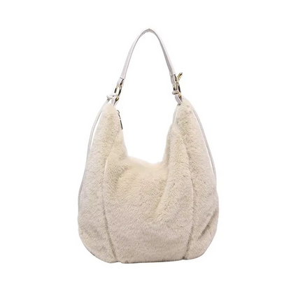 Flauschige Umhängetasche Damen mit Reißverschluss – Geräumige und Weiche Crossbody Bag für Freizeit und Winteroutfits 3