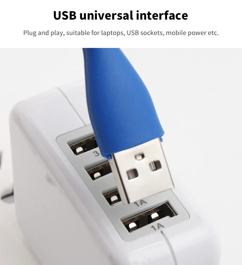 Flexibele USB Lampe mit LED – Energiesparende Tischlampe für Laptop und Powerbank, Kompakt und Biegsam 3