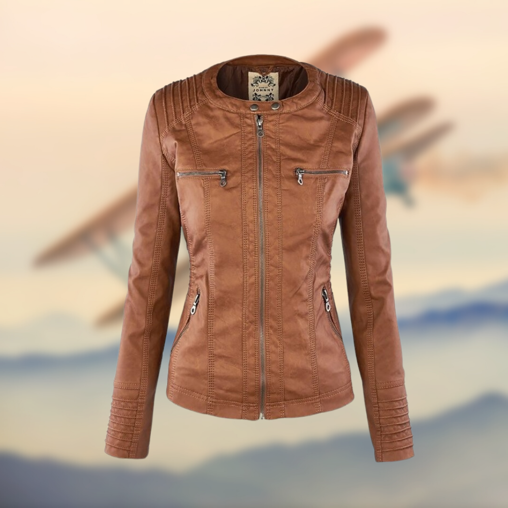 Flora | Damen Lederjacke mit Kapuze – Stylisch & Funktional 1