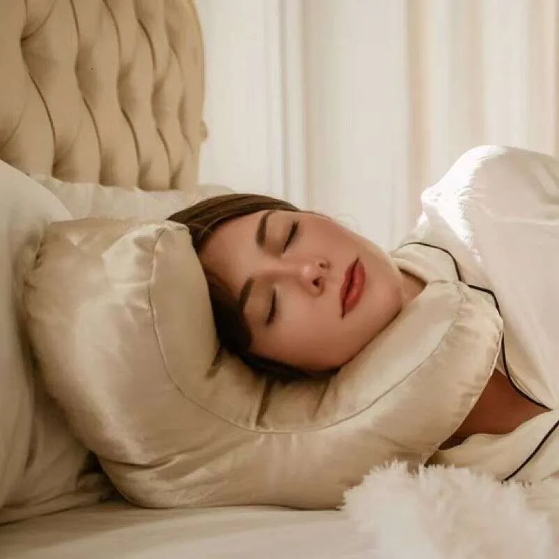 Beauty sleep pillow set – including contoured face pillow and smooth satin pillowcase