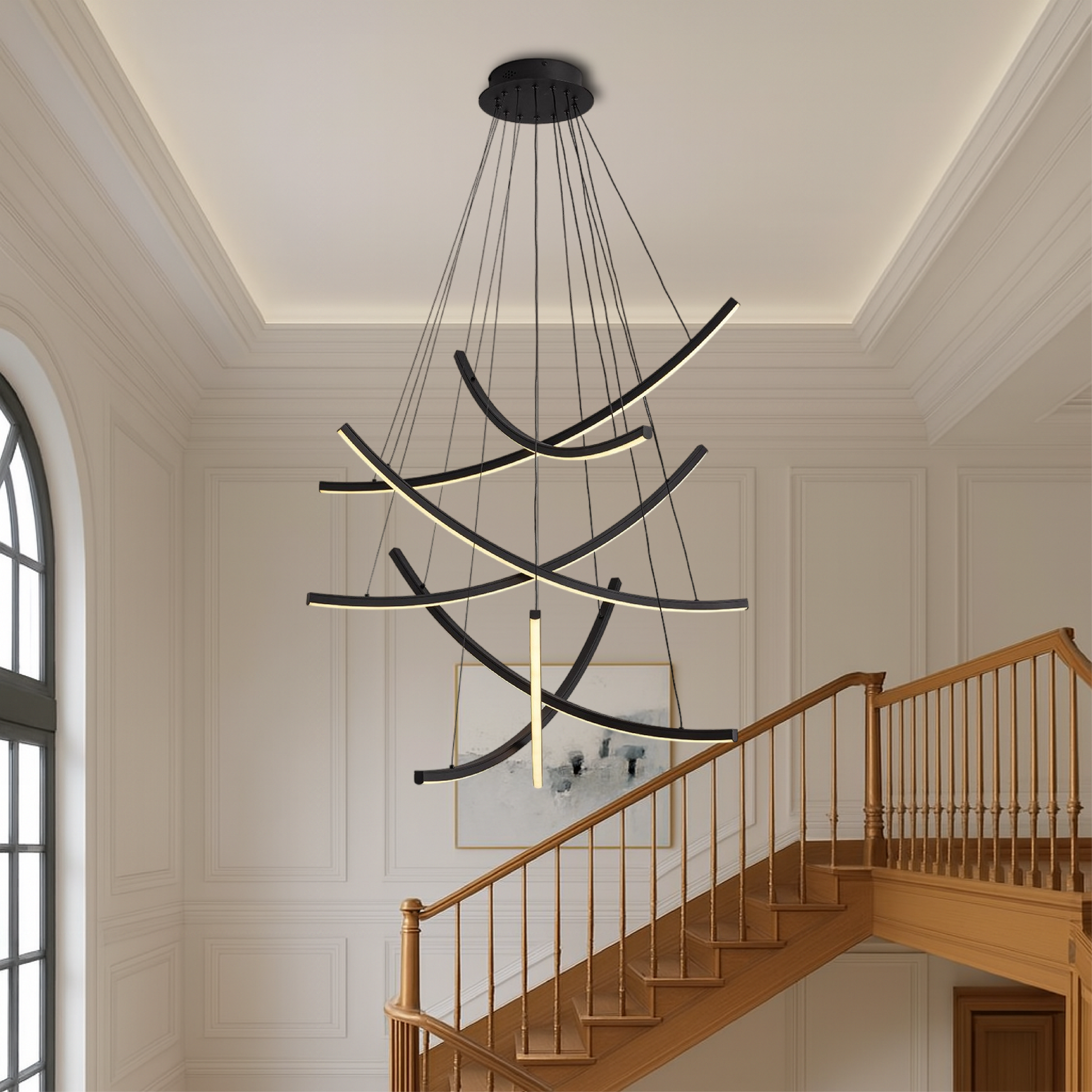 Fonden | Rella Skandinavischer Treppenkronleuchter für moderne Eleganz 2