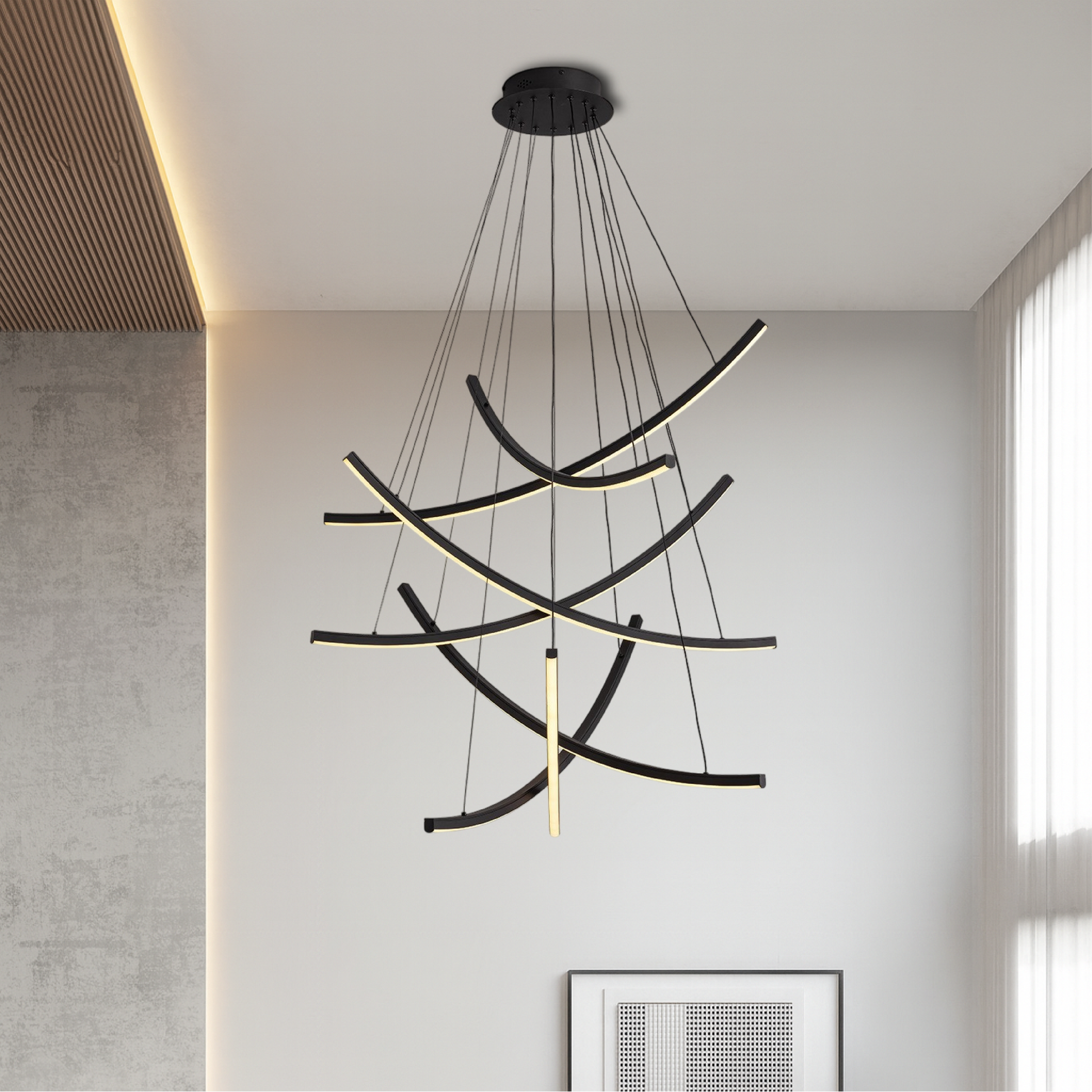 Fonden | Rella Skandinavischer Treppenkronleuchter für moderne Eleganz 3