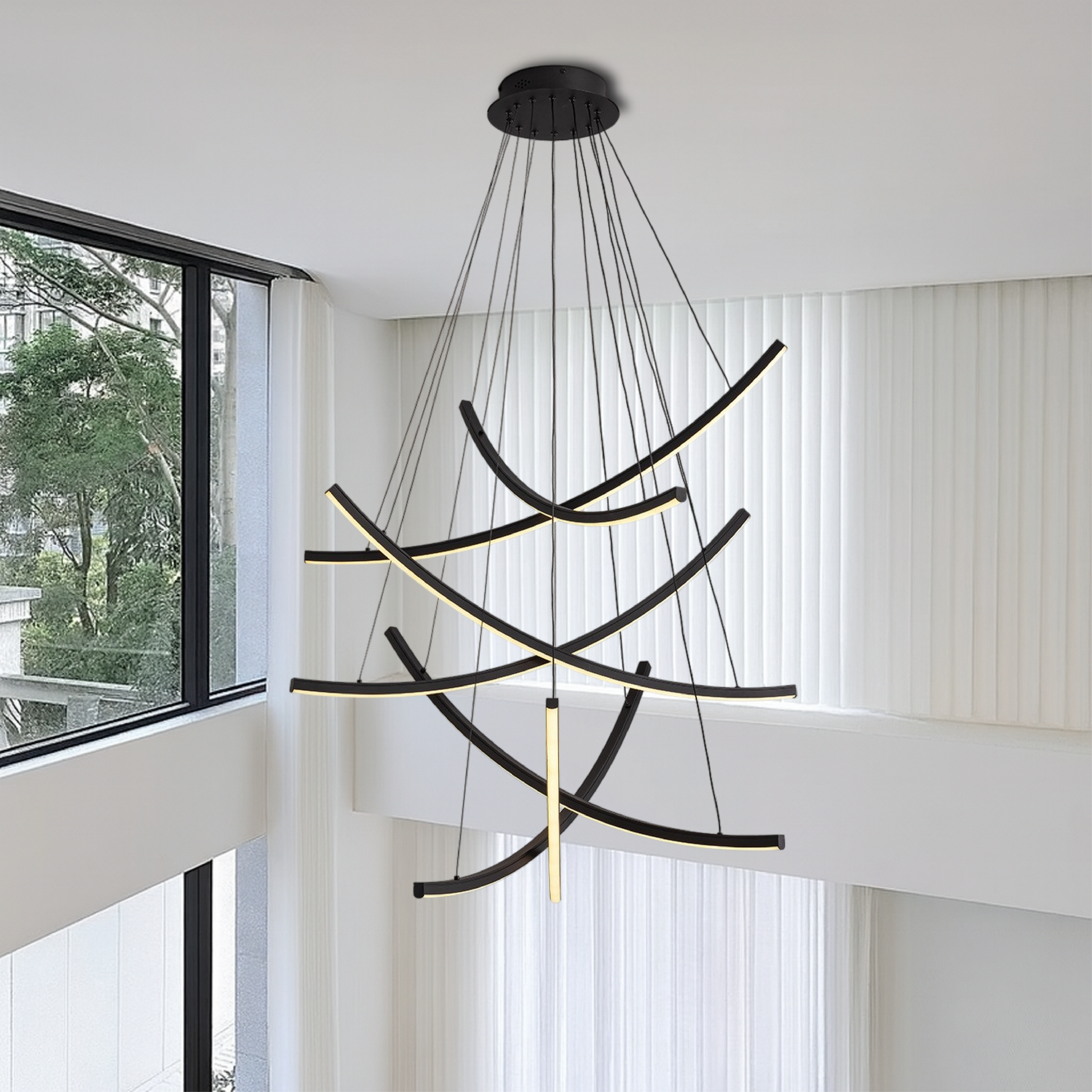 Fonden | Rella Skandinavischer Treppenkronleuchter für moderne Eleganz 4