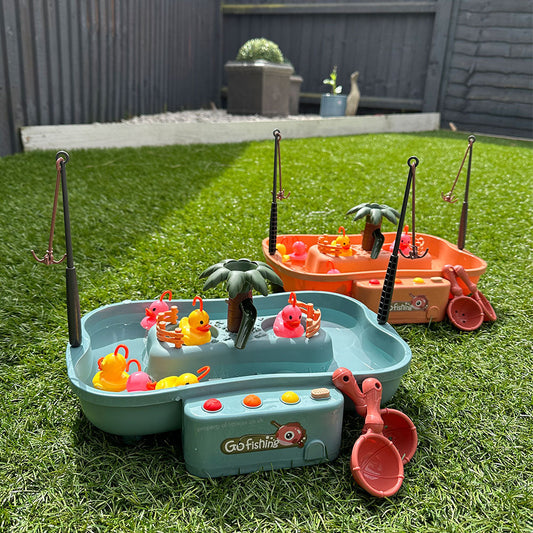 Fröhliches Angeln – Wasser- und Fischspiel für Kinder zur Förderung von Motorik und Kreativität – Spielzeug für drinnen und draußen 1