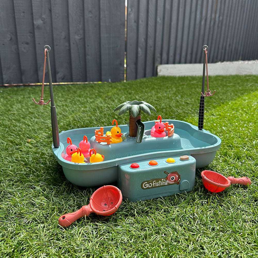 Fröhliches Angeln – Wasser- und Fischspiel für Kinder zur Förderung von Motorik und Kreativität – Spielzeug für drinnen und draußen 3
