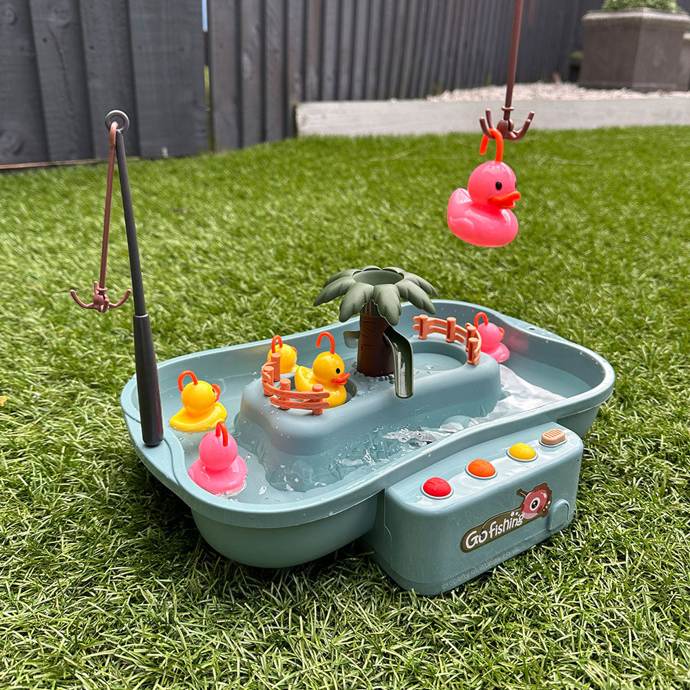 Fröhliches Angeln – Wasser- und Fischspiel für Kinder zur Förderung von Motorik und Kreativität – Spielzeug für drinnen und draußen 4