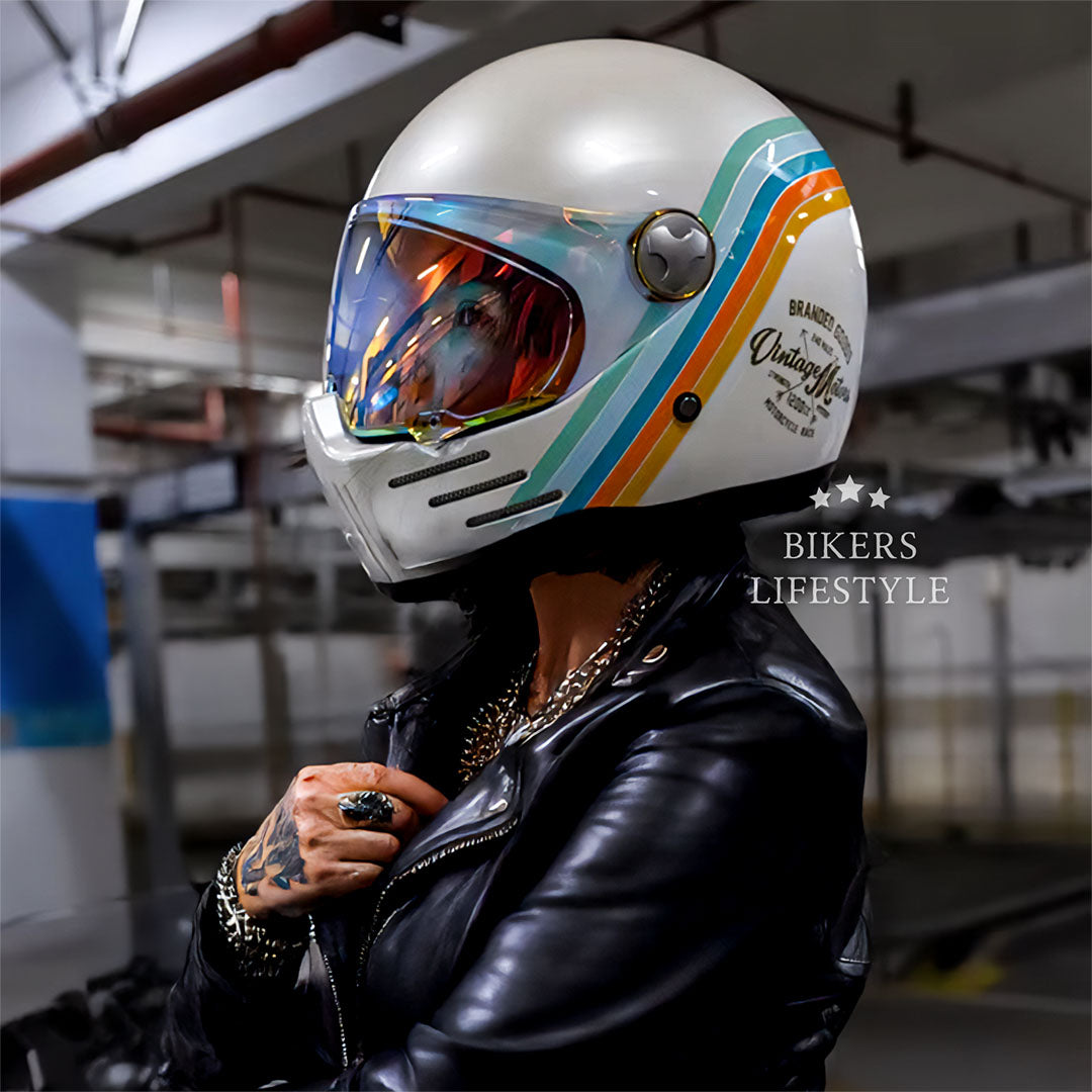 Full Face Motorcycle Helmet DOT ECE Approved High-Quality ABS 2