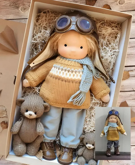 [Funny] 30cm Stuffed plush toys lovely Waldorf Doll plush PP cotton Toy Soft Stuffed pillow doll soothing baby birthday gift 0