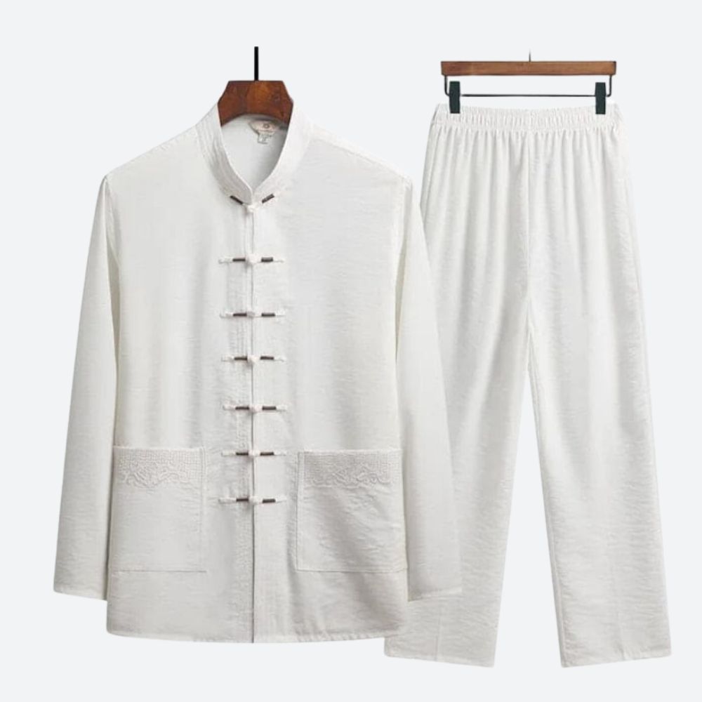 Variant image for Herren Leinen Set Beige Größe M Atmungsaktiv-37