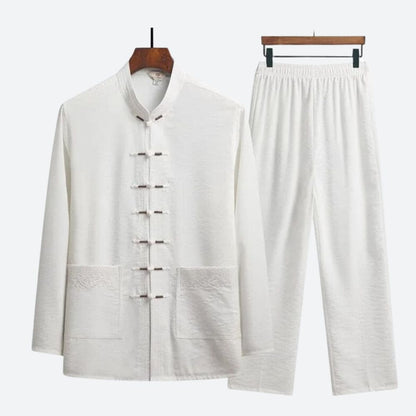 Variant image for Herren Leinen Set Beige Größe M Atmungsaktiv-37