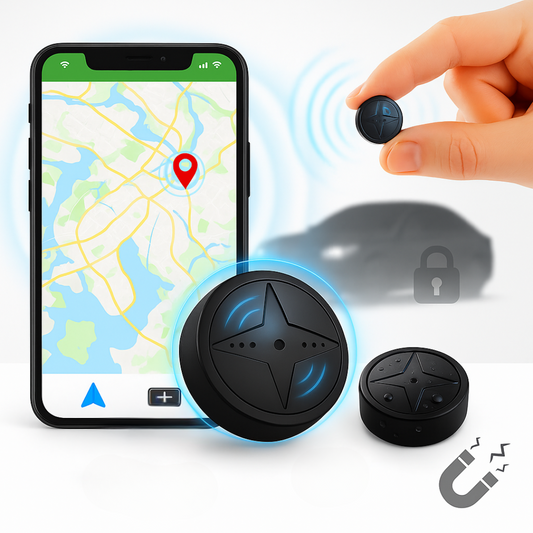 GPS Tracker für Auto mit Magnetmontage – Echtzeit-Überwachung, Wasserdicht, Kompakt und Wiederaufladbar 0