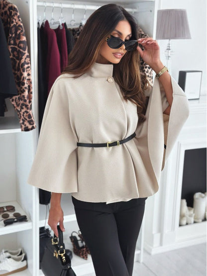 Gabriella | Stilvoller Cape-Mantel für Damen mit elegantem Stehkragen 3