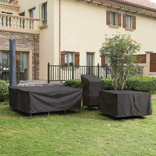Gartenmöbel Abdeckung Wasserresistent Polyester UV-Schutz Schutzhülle für Allwetterschutz 0
