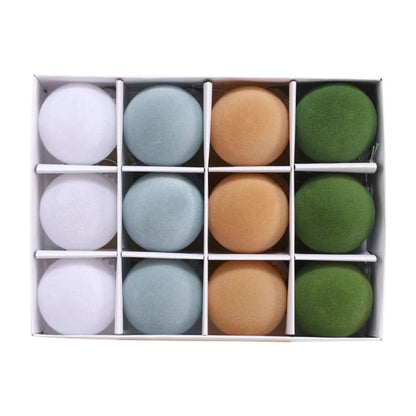 Gevlokte Weihnachtsbaumkugeln Set aus Kunststoff – 12 Weiße Ornamente mit Samtoberfläche, 7 cm 0