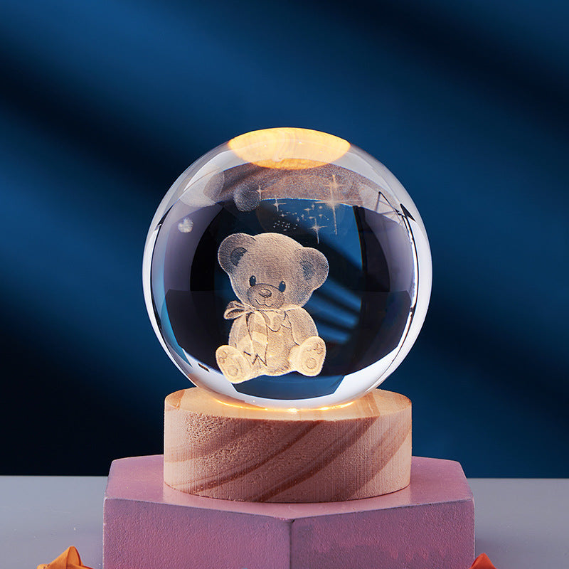 GleamSphere – Elegante 3D-Nachtlampe 11