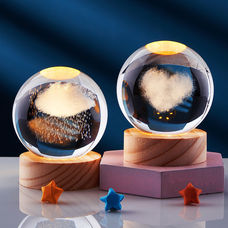GleamSphere – Elegante 3D-Nachtlampe 3