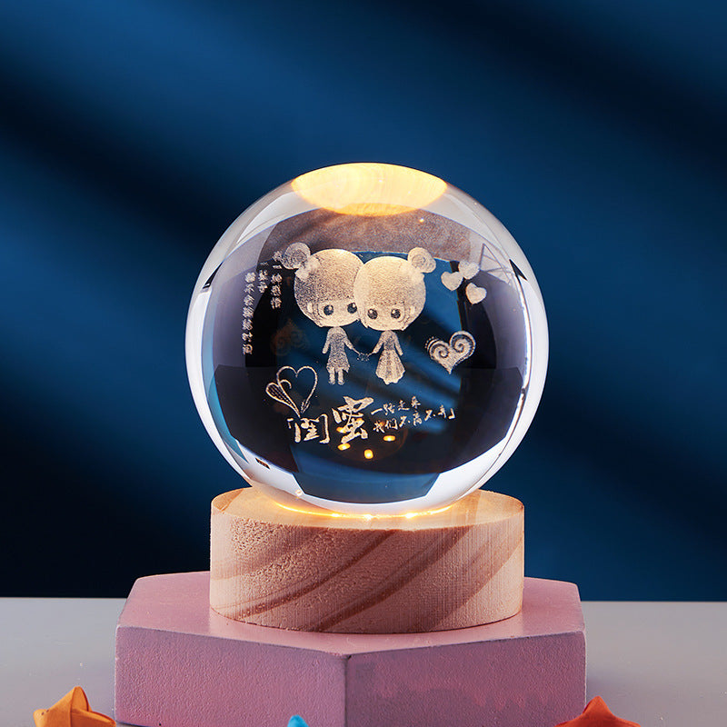 GleamSphere – Elegante 3D-Nachtlampe 5