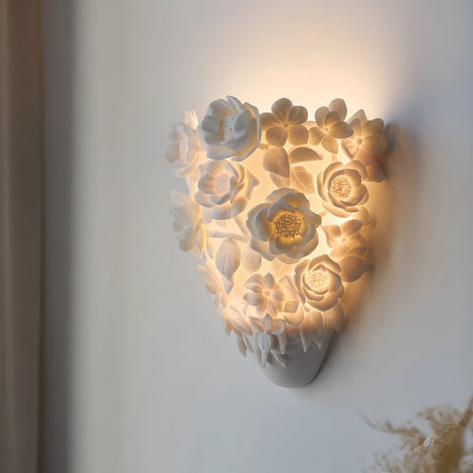 Glimora | Ästhetische Keramik-Blumen-Wandlampe 0