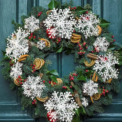 Glitzernde Schneeflocken Dekoration – 30 große Weihnachtsornamente aus Glitzerpapier für Baum und Girlanden 4