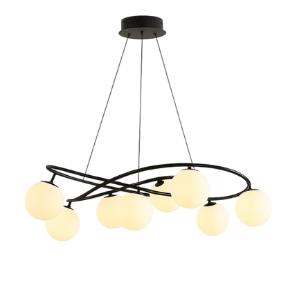 Glivyn | Moderne skandinavische Retro-Kronleuchter in Schwarz 6