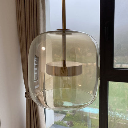 GoldenGlow – Retro-Gold-LED-Pendelleuchten aus Glas 4