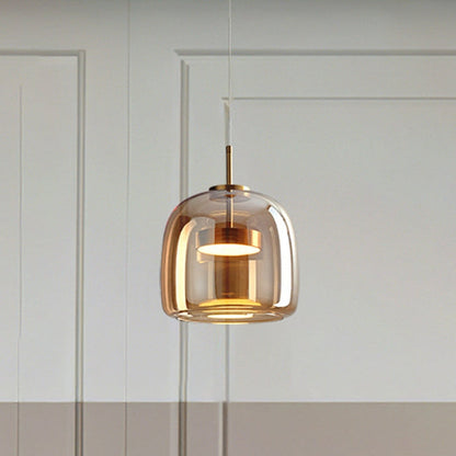 GoldenGlow – Retro-Gold-LED-Pendelleuchten aus Glas 7