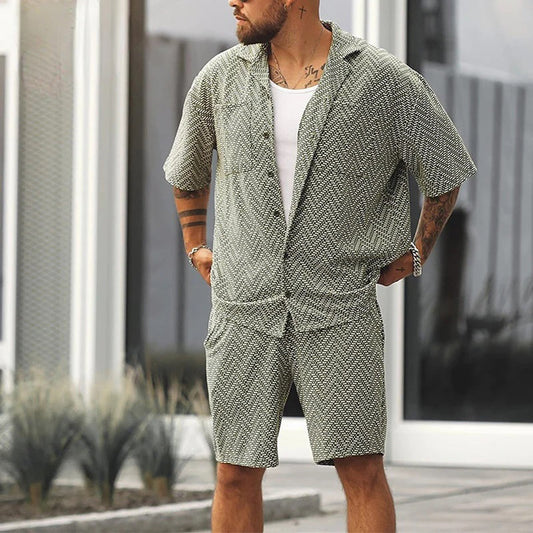 Damen Set Grün Größe M Baumwolle Sommer Outfit-1