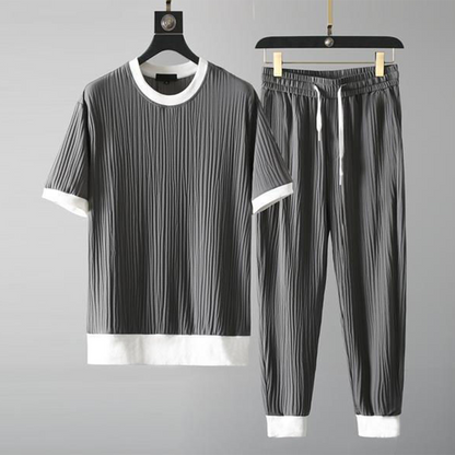 Herren Freizeitset Grau Größe M Polyester-2