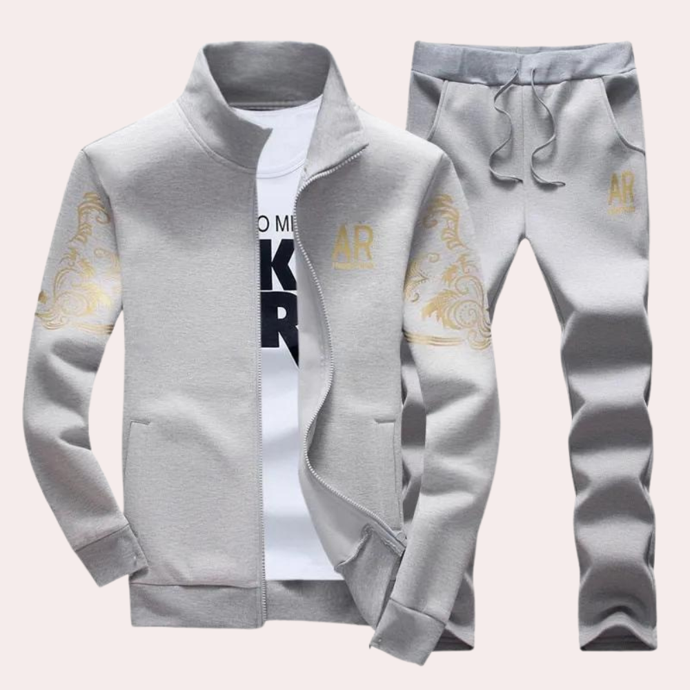 Herren Trainingsset Elegantes Design Goldmuster Hochwertige Materialien-2