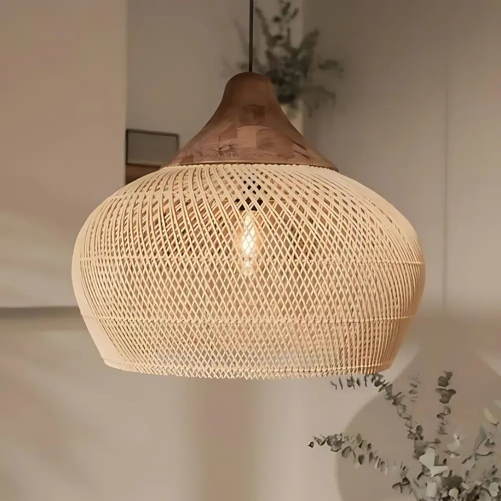 Handgefertigte Rattan Pendelleuchte im Boho-Stil – Hängelampe für Esszimmer, Wohnzimmer und Schlafzimmer 7