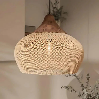 Handgefertigte Rattan Pendelleuchte im Boho-Stil – Hängelampe für Esszimmer, Wohnzimmer und Schlafzimmer 7