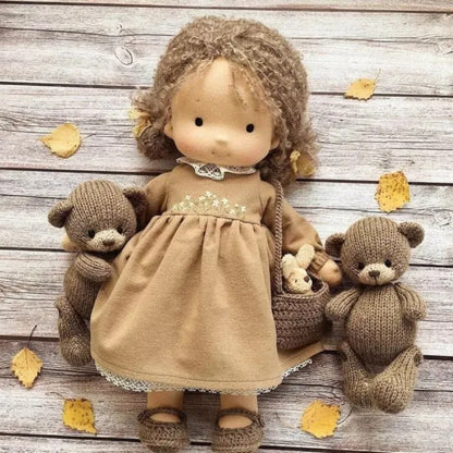 Handmade Waldorf Soft Plush Toys Cute Cotton Stuffed Doll Packaging Dolls Fabricchanging Box Best Children Kawaii Birthday Gifts 2