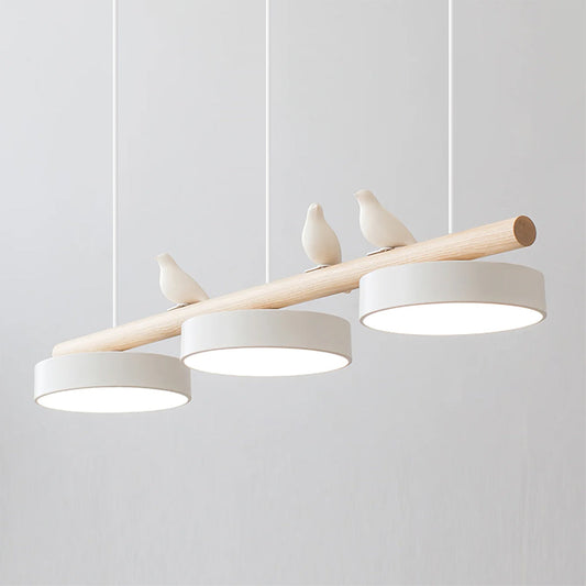 Hängelampe Naturdesign mit Vogel Holz Pendelleuchte für Esstisch Innenräume 0