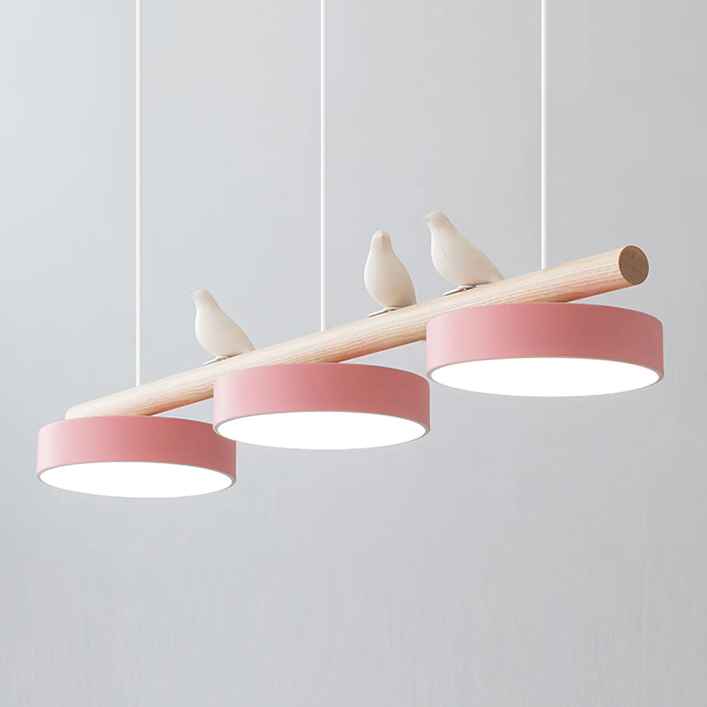 Hängelampe Naturdesign mit Vogel Holz Pendelleuchte für Esstisch Innenräume 10