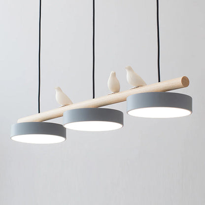 Hängelampe Naturdesign mit Vogel Holz Pendelleuchte für Esstisch Innenräume 11