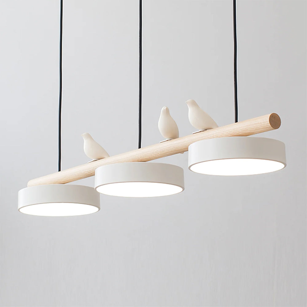 Hängelampe Naturdesign mit Vogel Holz Pendelleuchte für Esstisch Innenräume 12
