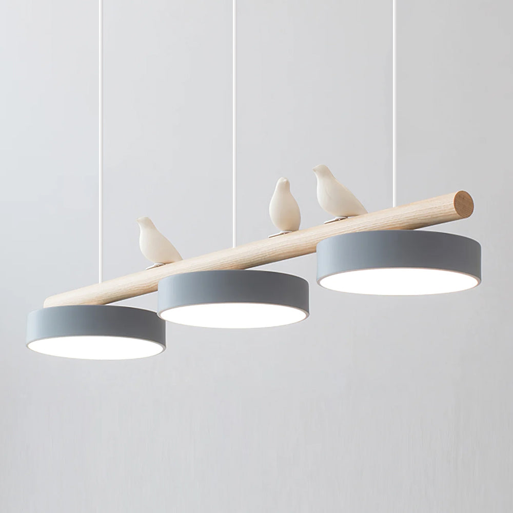 Hängelampe Naturdesign mit Vogel Holz Pendelleuchte für Esstisch Innenräume 16