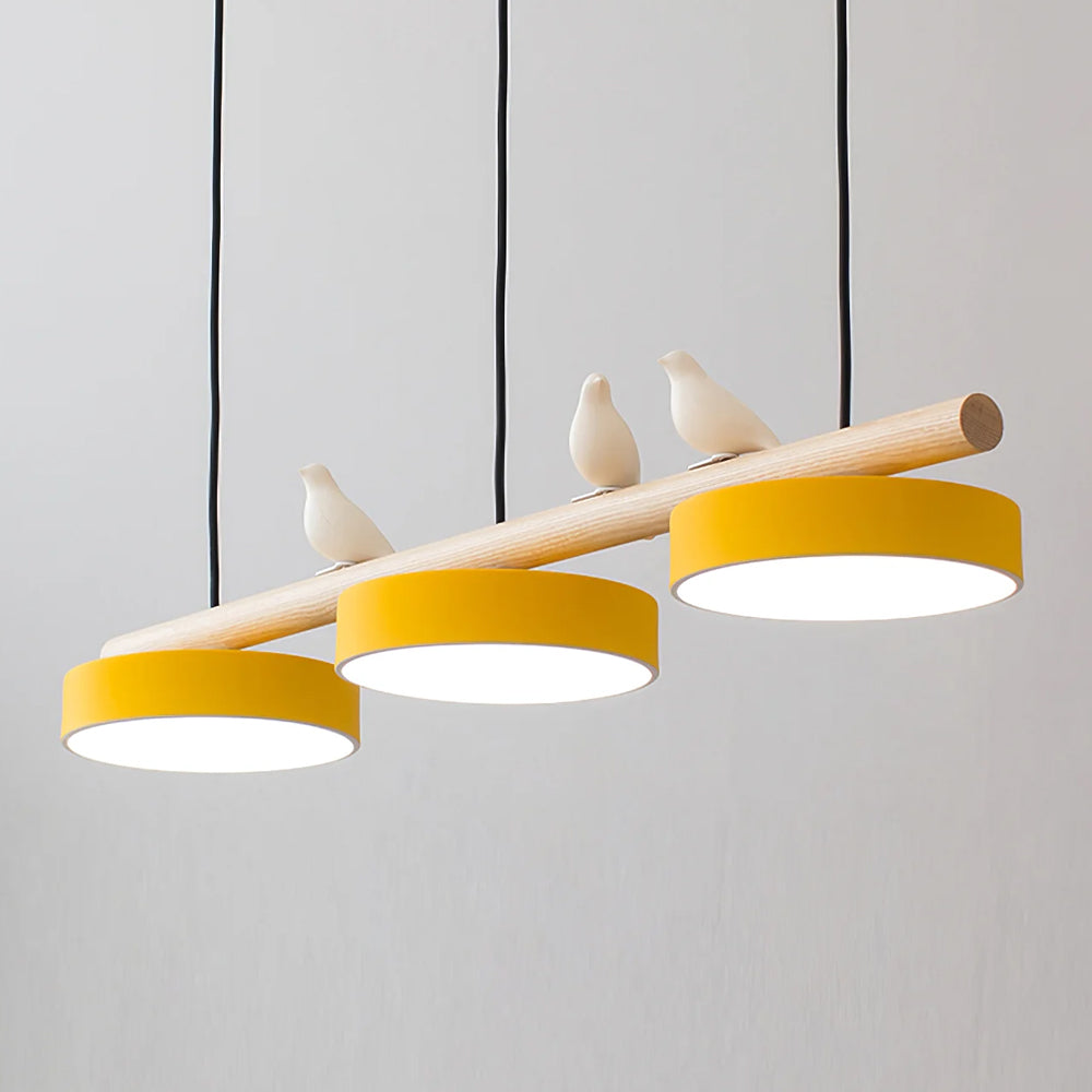 Hängelampe Naturdesign mit Vogel Holz Pendelleuchte für Esstisch Innenräume 17