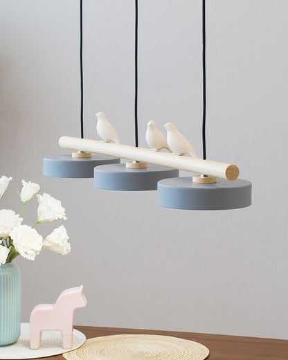 Hängelampe Naturdesign mit Vogel Holz Pendelleuchte für Esstisch Innenräume 8