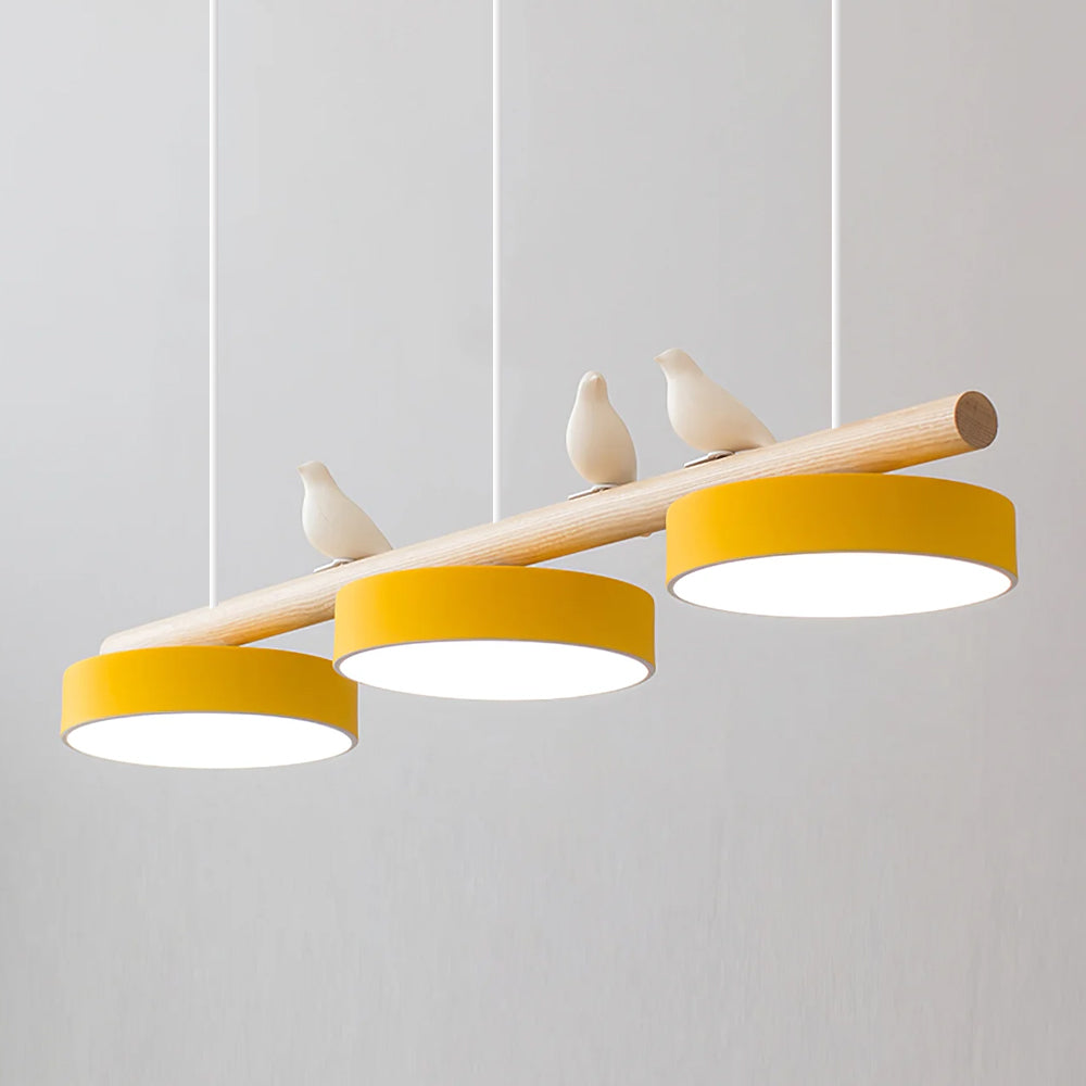 Hängelampe Naturdesign mit Vogel Holz Pendelleuchte für Esstisch Innenräume 9