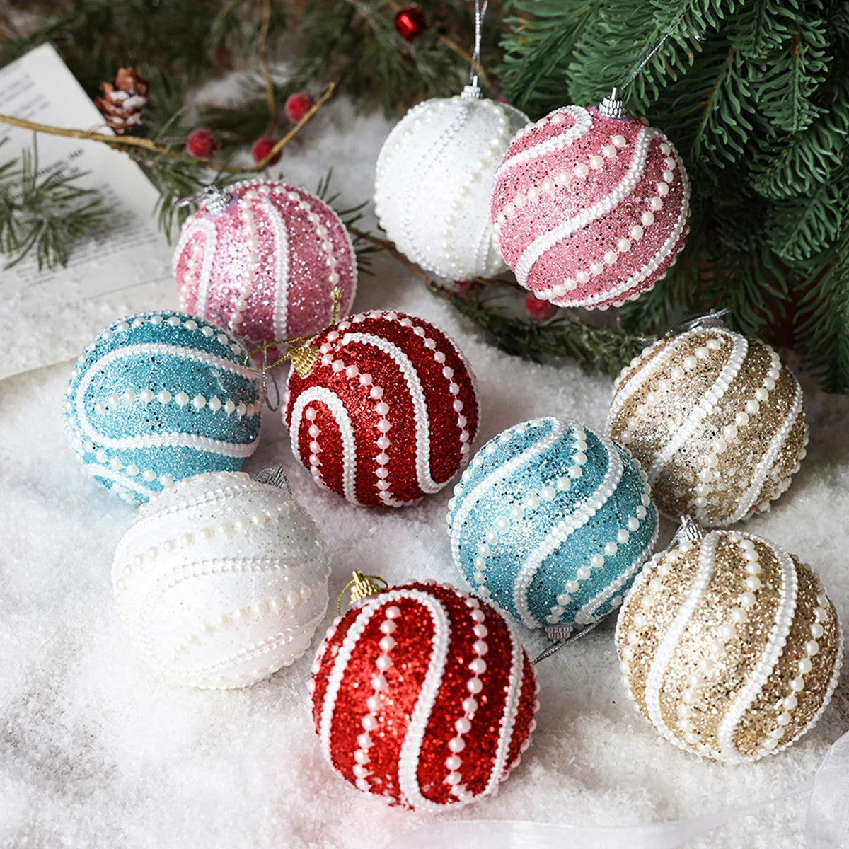 Hängende Weihnachtsbaumornamente aus Hochwertigem Kunststoff – Elegante Dekoration für Festliche Atmosphäre 1