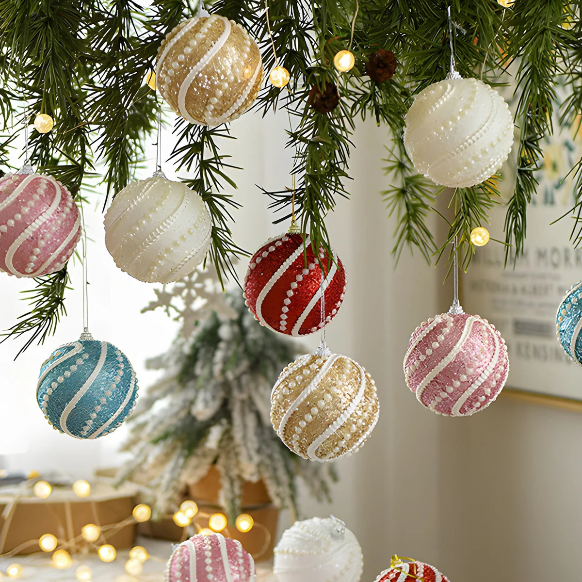 Hängende Weihnachtsbaumornamente aus Hochwertigem Kunststoff – Elegante Dekoration für Festliche Atmosphäre 5