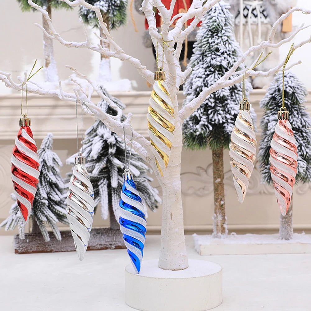 Hängende Weihnachtskugel Spirale 11 cm Hochwertiges Material Festliche Dekoration 1