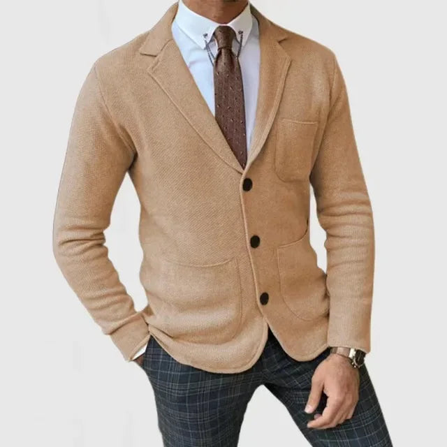 Eleganter Herren Strickblazer - Atmungsaktiver Komfort & Vielseitiger Stil-1