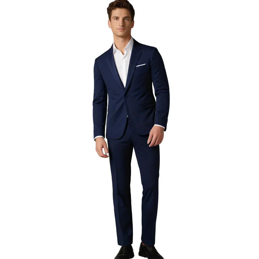 Variant image for Hymans - Men's Slim-Fit Black Suit Set for Weddings and Formal Events-7